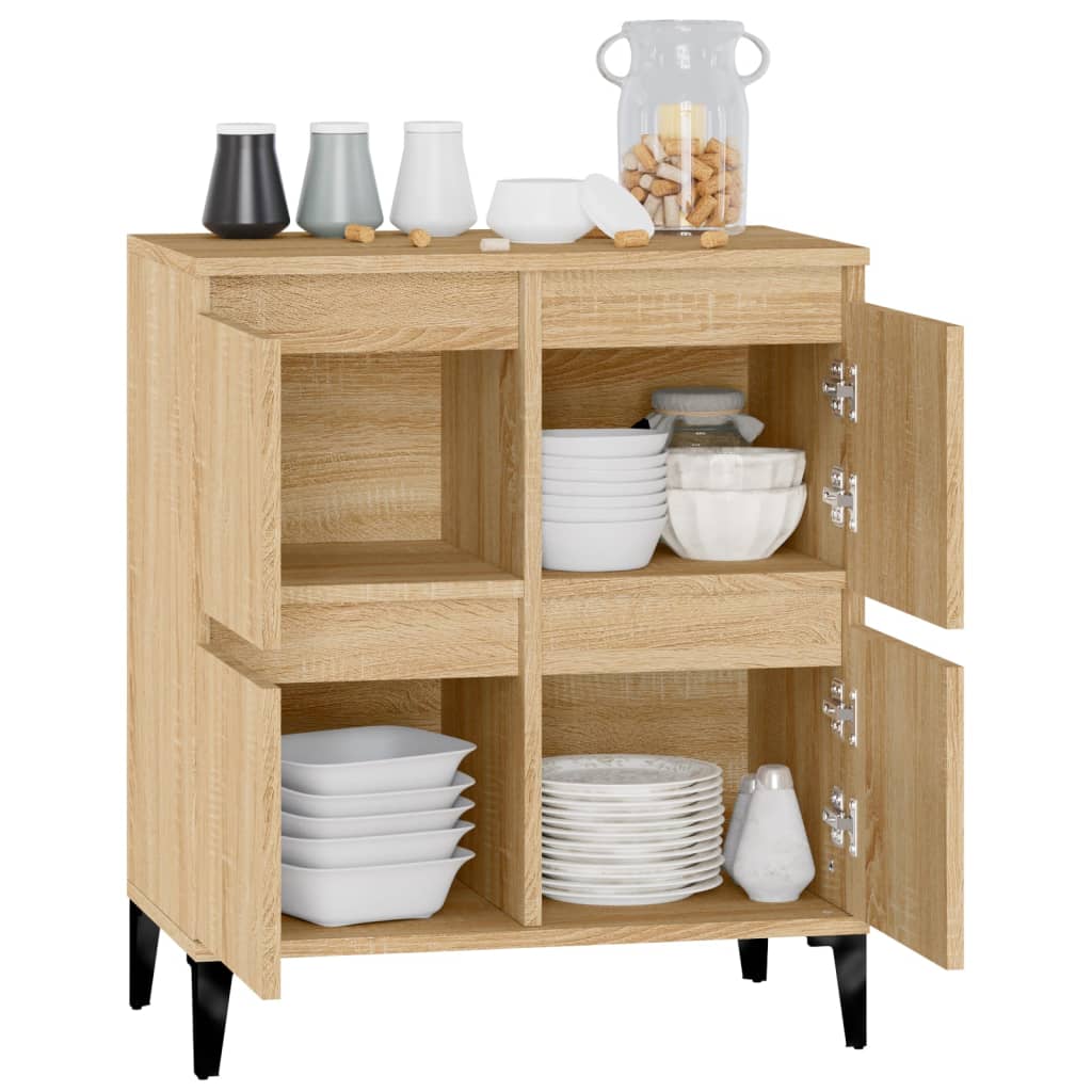 Skjenk sonoma eik 60x35x70 cm konstruert tre vidaXL