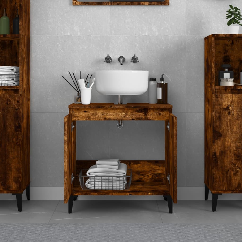 Servantskap røkt eik 58x33x60 cm konstruert tre