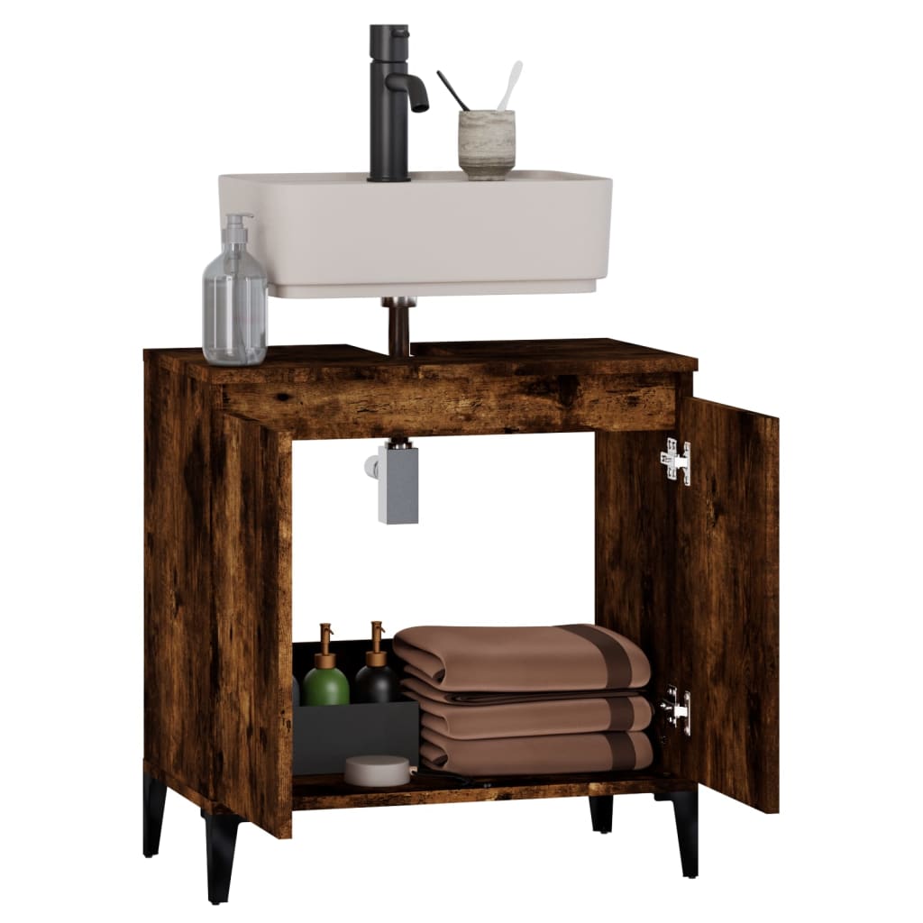 Servantskap røkt eik 58x33x60 cm konstruert tre