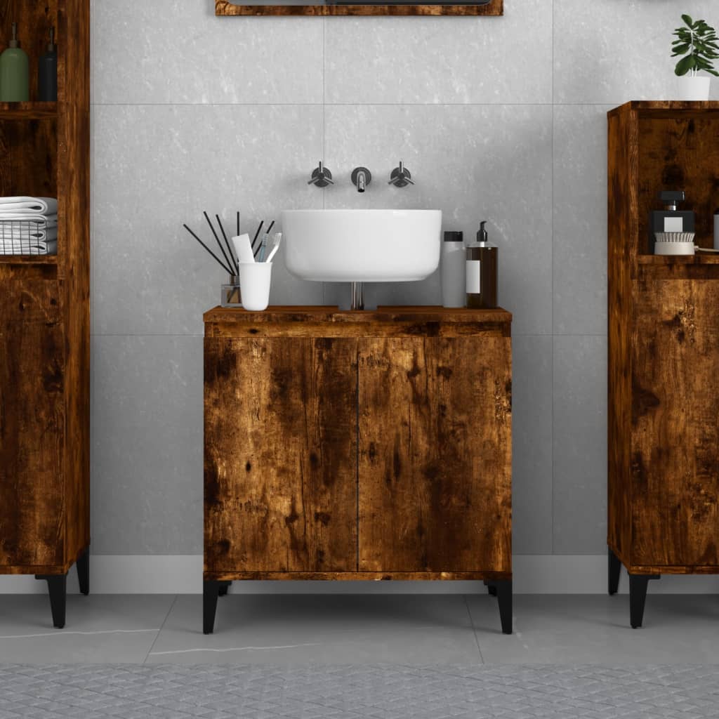 Servantskap røkt eik 58x33x60 cm konstruert tre