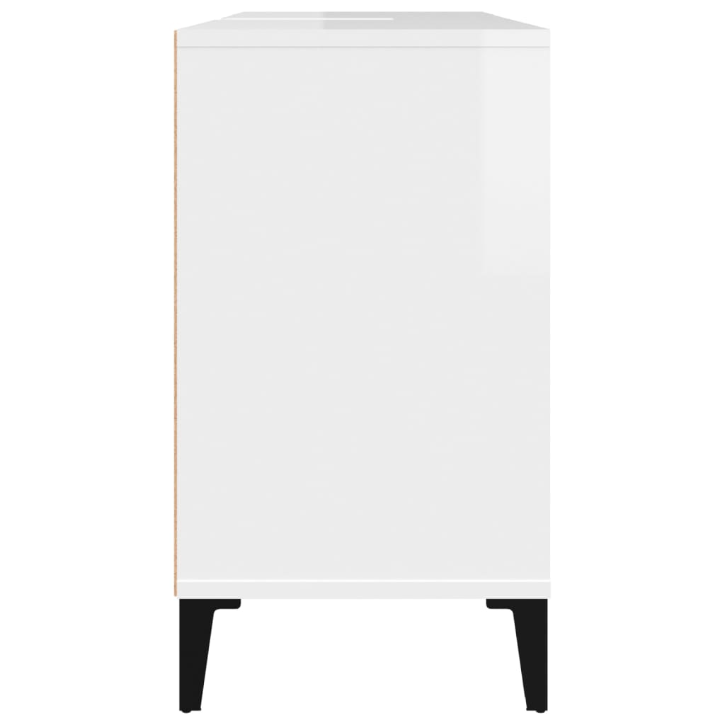 Servantskap høyglans hvit 80x33x60 cm konstruert tre