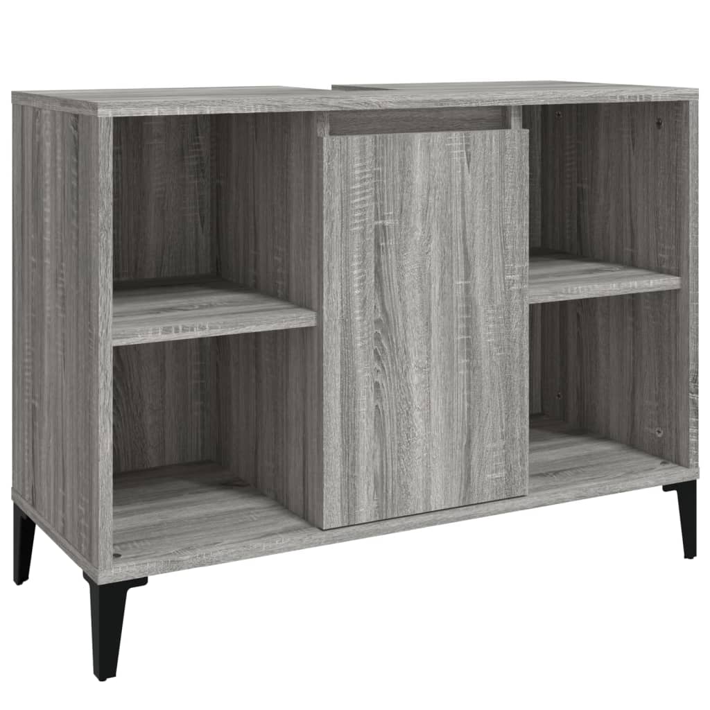 Servantskap grå eik 80x33x60 cm konstruert tre