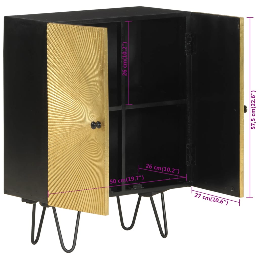 Skjenk 55x30x75 cm heltre mango