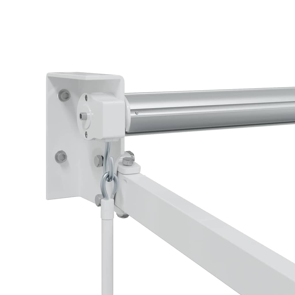 Markise Hvit 5 x 3 m Metall