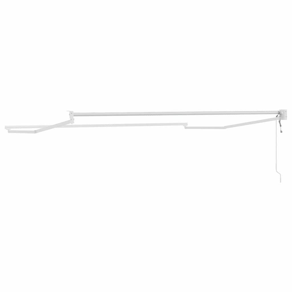 Uttrekkbar markiseramme Hvit 350 x 250 cm Aluminium