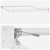 Markise Hvit 3,5 x 2,5 m Metall