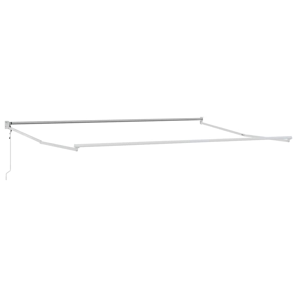 Markise Hvit 5 x 3 m Metall