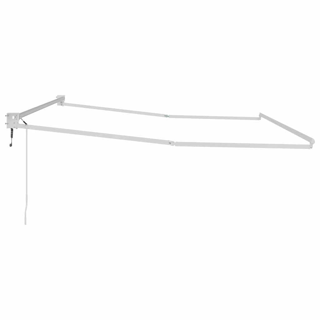 Markise Hvit 5 x 3 m Metall