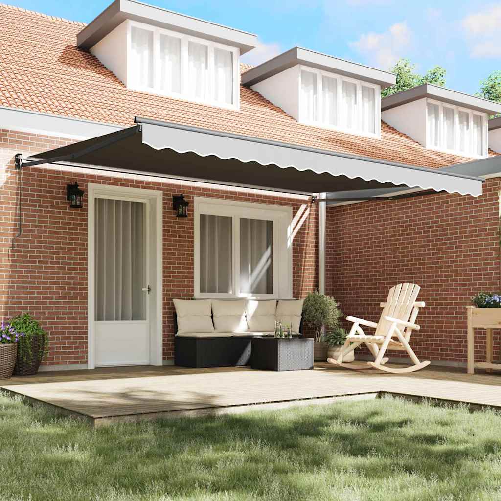 Markise Antrasitt 5 x 3 m Metall