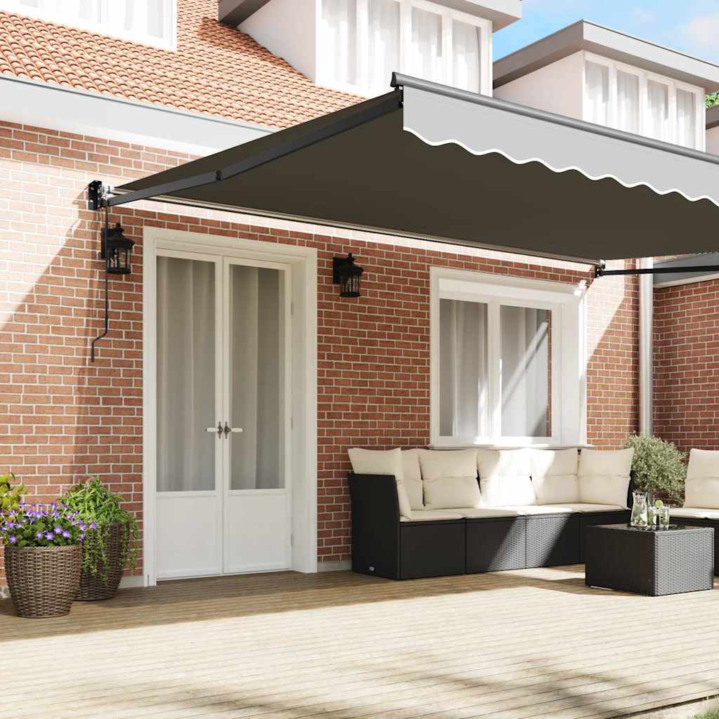 Markise Antrasitt 5 x 3 m Metall