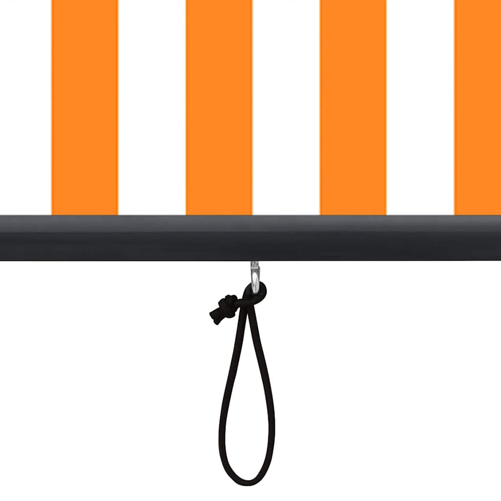 Rullegardin Hvit og Oransje 180 x 250 cm Stoff og Aluminium