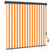 Rullegardin Hvit og Oransje 180 x 250 cm Stoff og Aluminium