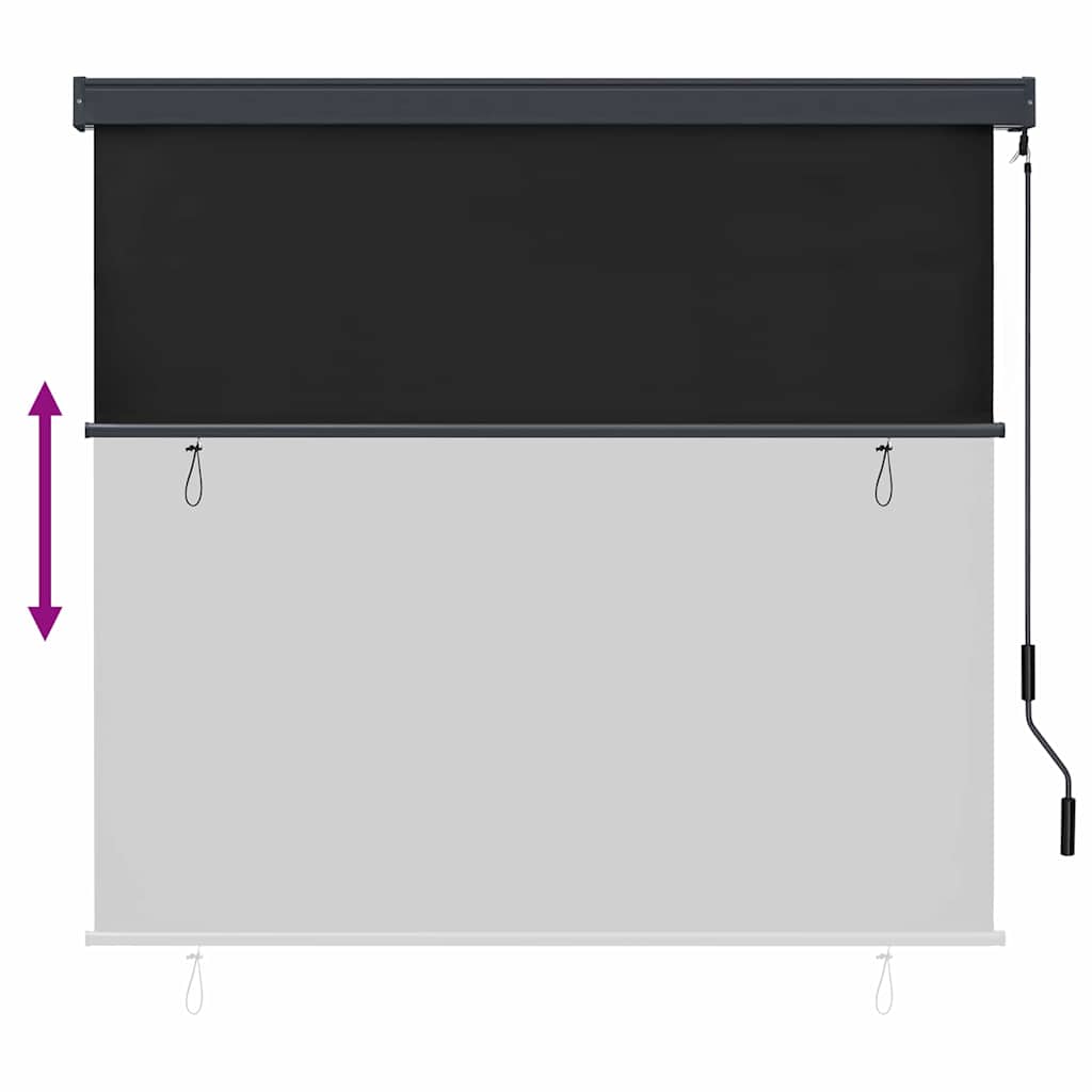 Rullegardin Antrasitt 180 x 250 cm Stoff og Aluminium