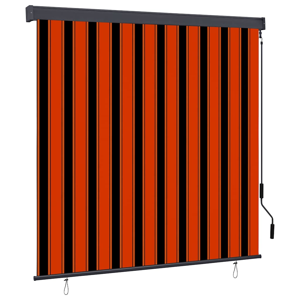 Rullegardin Oransje og Brunt 180 x 250 cm Stoff og Aluminium
