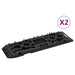 Trekkbrett 2 stk svart 107x31x7 cm nylon