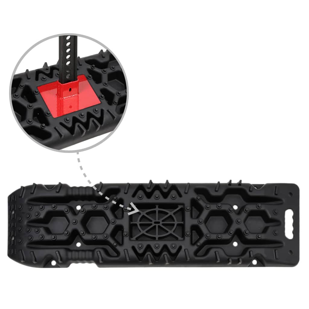 Trekkbrett 2 stk svart 107x31x7 cm nylon