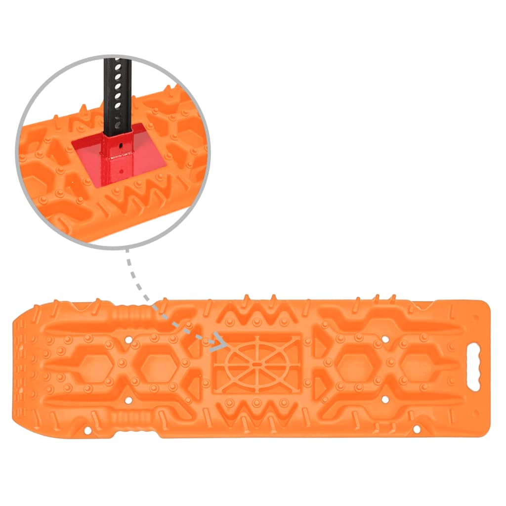 Trekkbrett 2 stk oransje 107x31x7 cm nylon