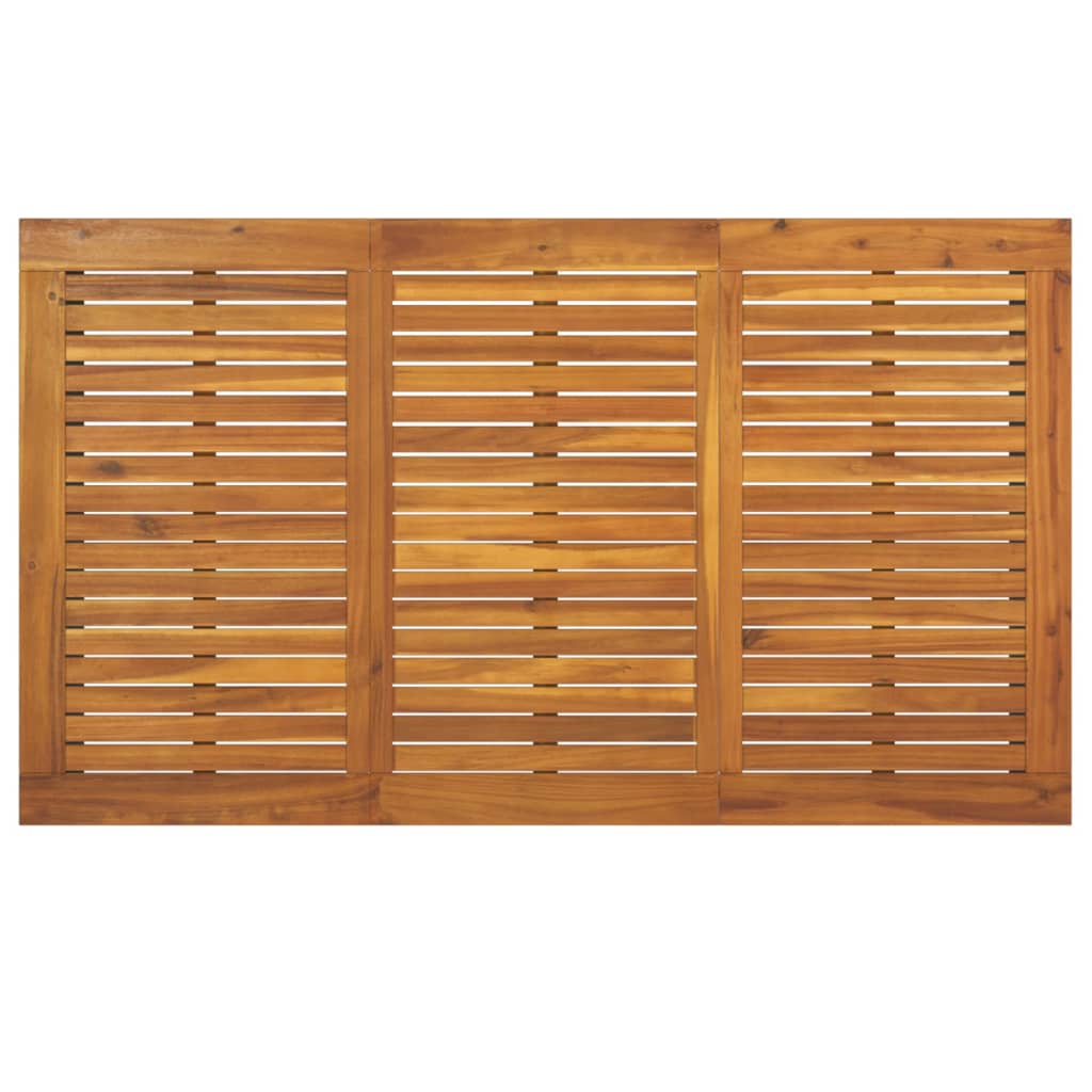 Hagebord med U-ben 140x80x75 cm heltre akasie
