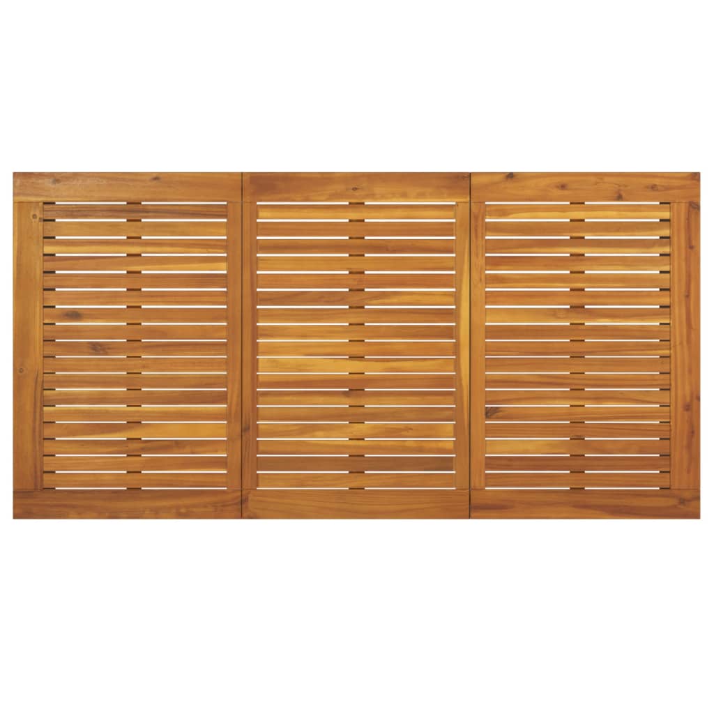 Hagebord med U-ben 160x80x75 cm heltre akasie