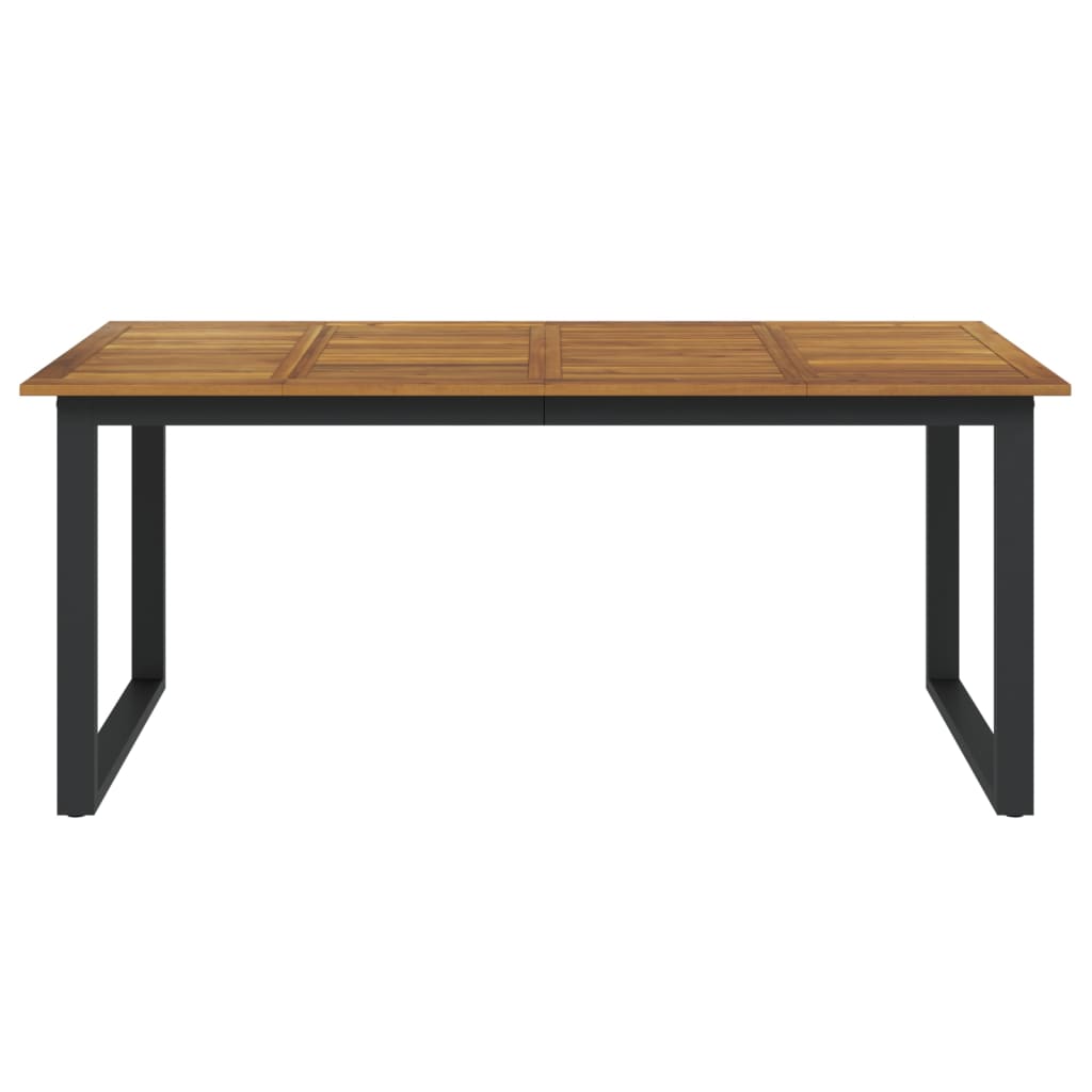 Hagebord med U-ben 180x90x75 cm heltre akasie