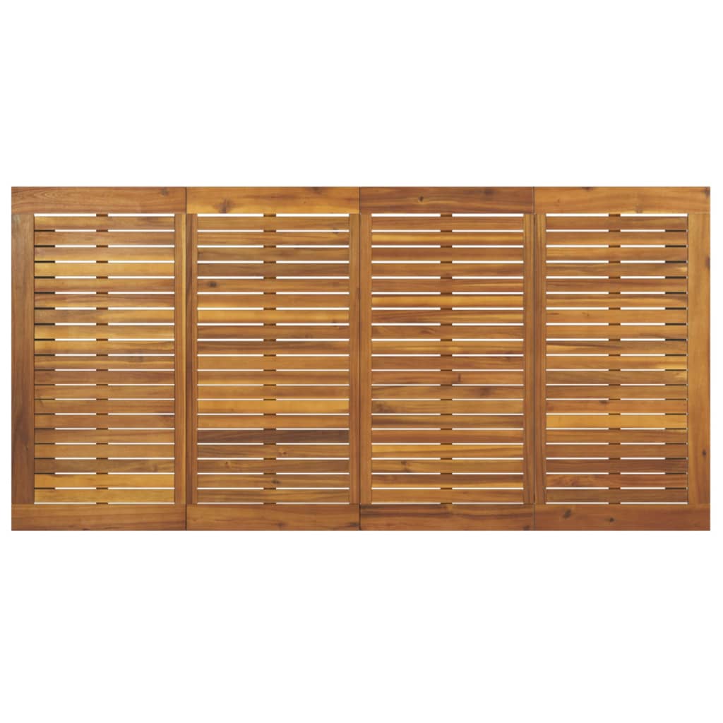 Hagebord med U-ben 180x90x75 cm heltre akasie