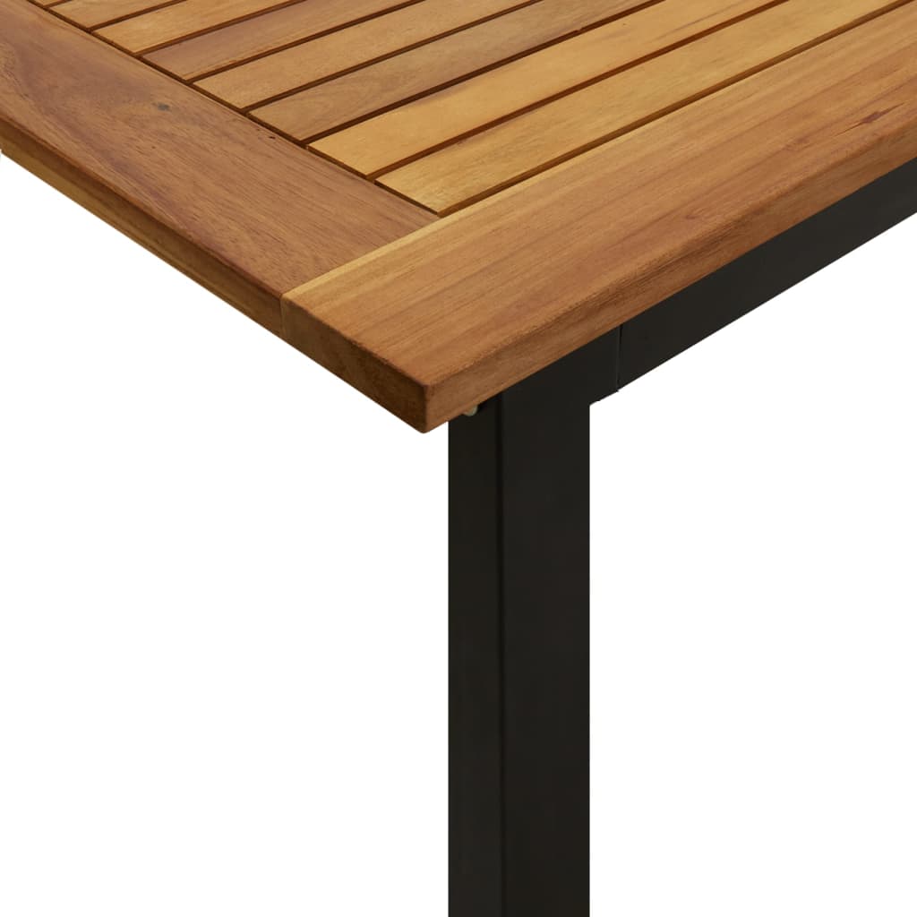 Hagebord med U-ben 180x90x75 cm heltre akasie