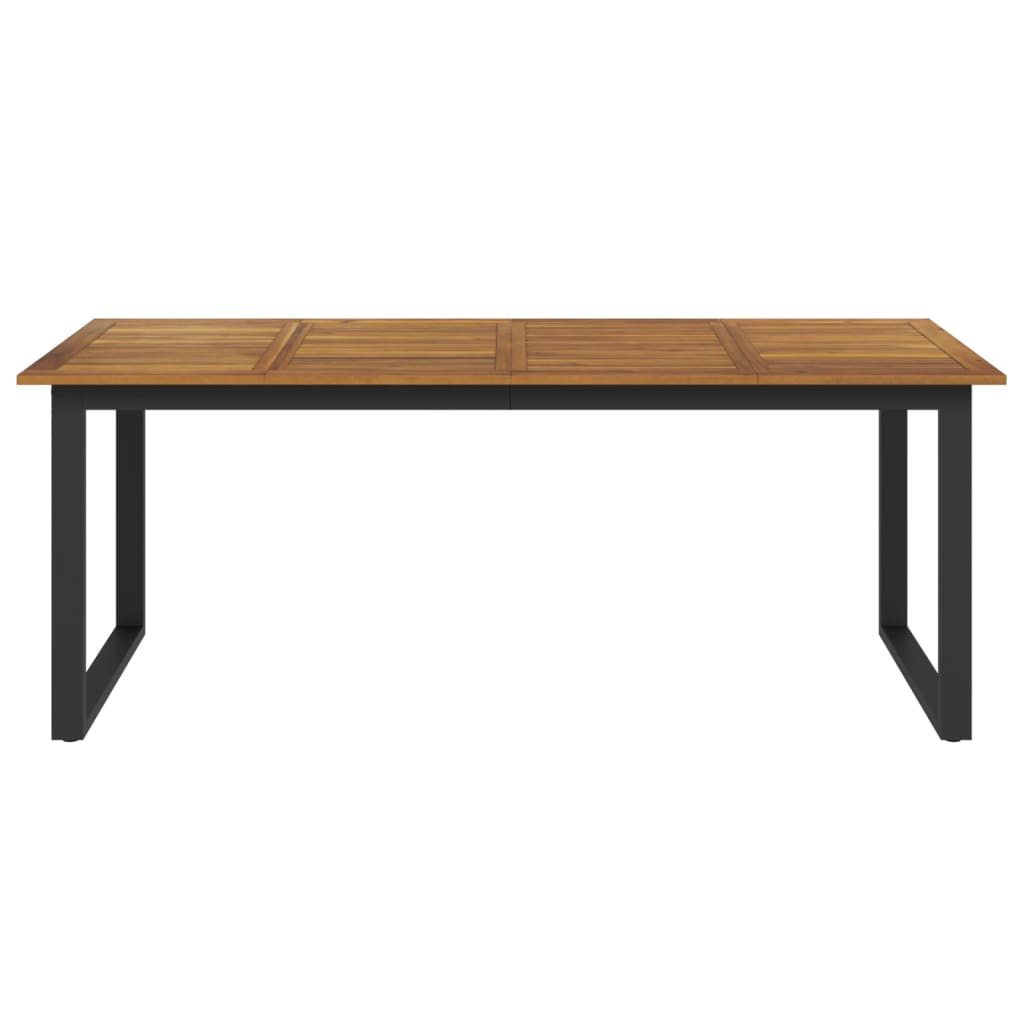 Hagebord med U-ben 200x90x75 cm heltre akasie vidaXL