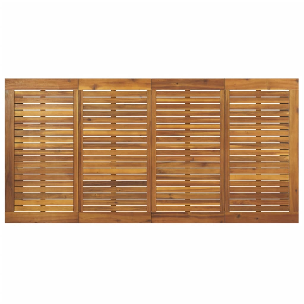 Hagebord med U-ben 200x90x75 cm heltre akasie vidaXL