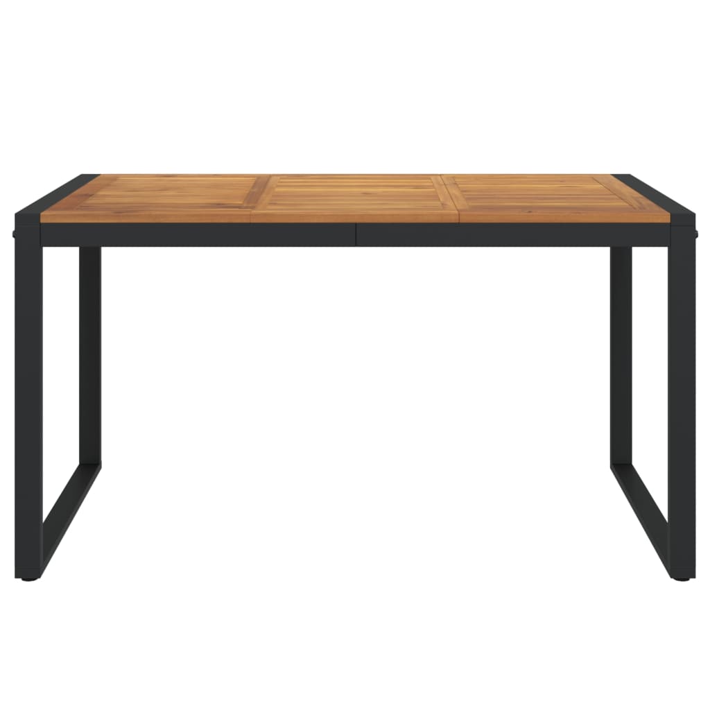 Hagebord med U-ben 140x80x75 cm heltre akasie