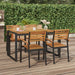 Hagebord med U-ben 140x80x75 cm heltre akasie