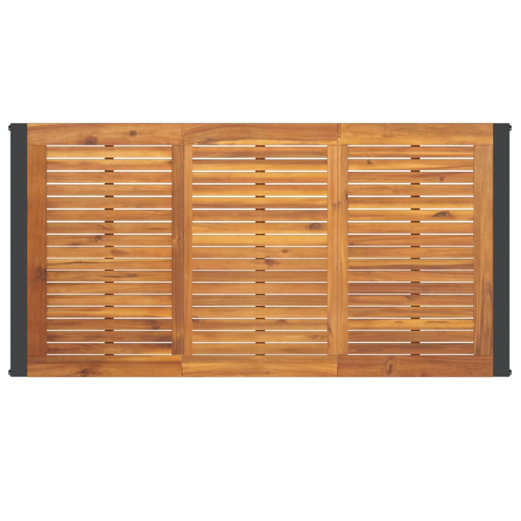 Hagebord med U-ben 160x80x75 cm heltre akasie vidaXL