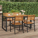 Hagebord med U-ben 160x80x75 cm heltre akasie vidaXL