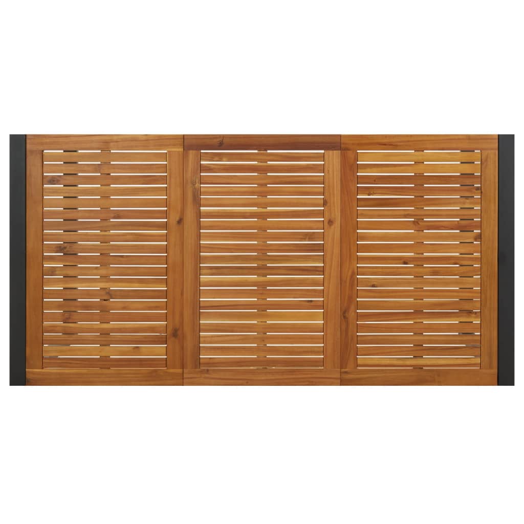 Hagebord med U-ben 180x90x75 cm heltre akasie vidaXL