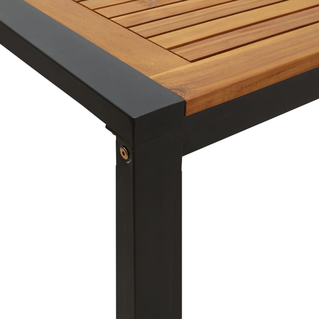Hagebord med U-ben 180x90x75 cm heltre akasie vidaXL