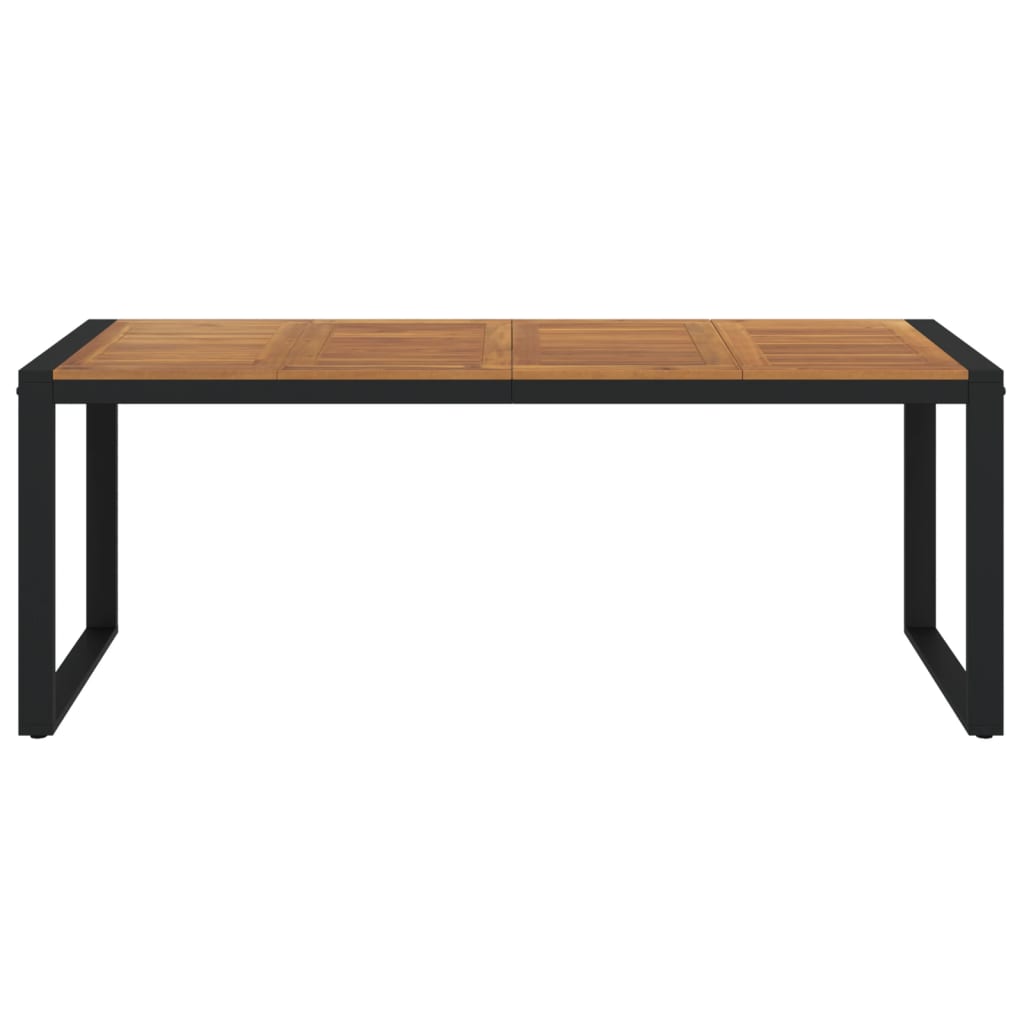 Hagebord med U-ben 200x90x75 cm heltre akasie vidaXL