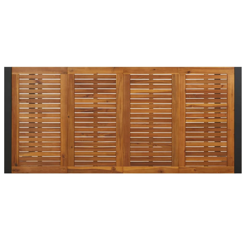 Hagebord med U-ben 200x90x75 cm heltre akasie vidaXL