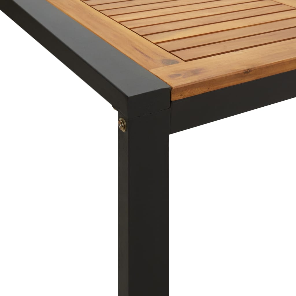 Hagebord med U-ben 200x90x75 cm heltre akasie vidaXL