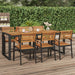 Hagebord med U-ben 200x90x75 cm heltre akasie vidaXL
