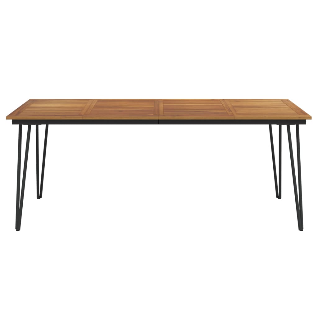 Hagebord med hårnålsben 200x90x75 cm heltre akasie