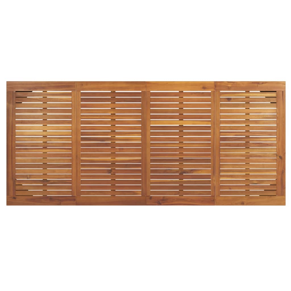 Hagebord med hårnålsben 200x90x75 cm heltre akasie
