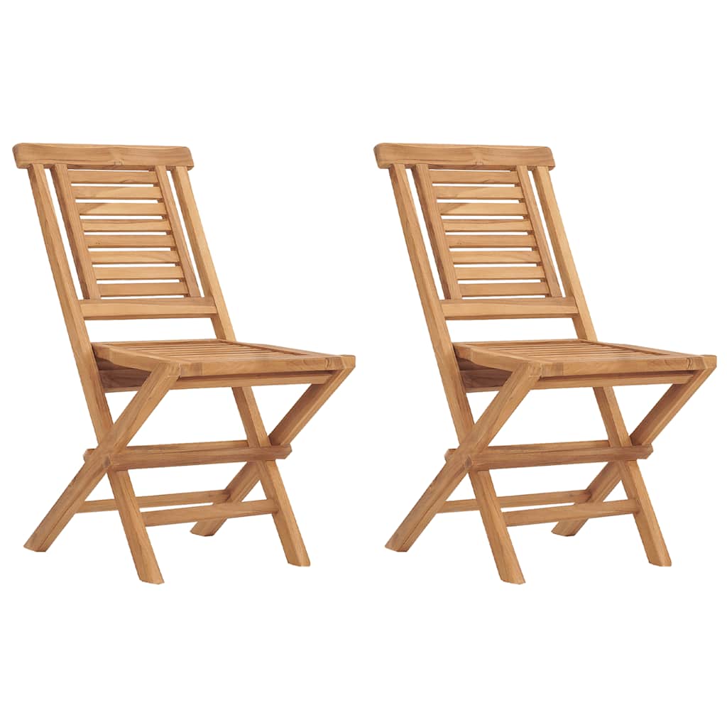 Klappstoler 2 stk 47x63x90 cm heltre teak