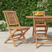 Klappstoler 2 stk 47x63x90 cm heltre teak