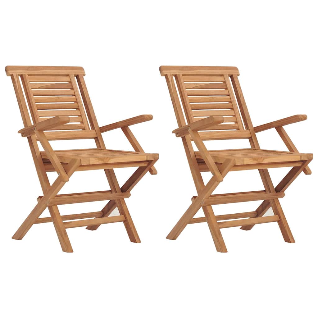 Klappstoler 2 stk 56x63x90 cm heltre teak