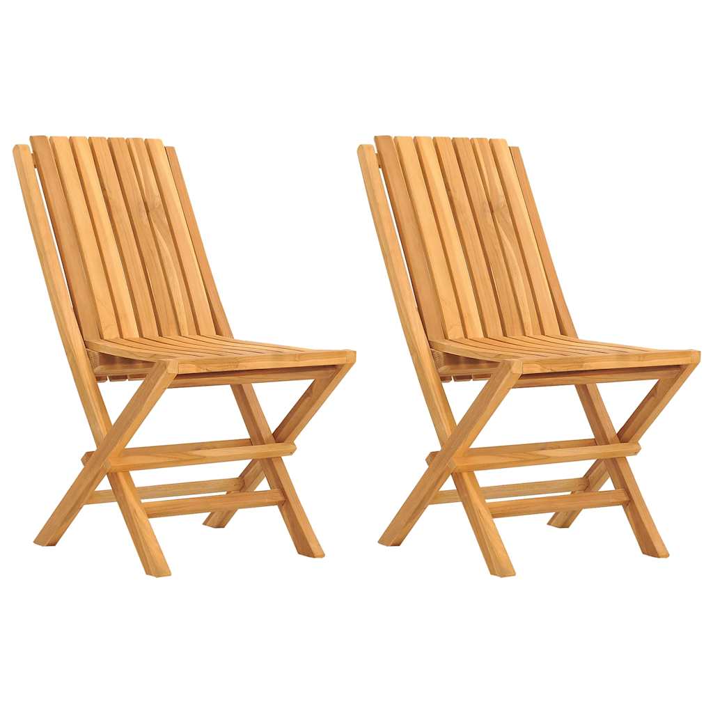 Klappstoler 2 stk 47x47x89 cm heltre teak