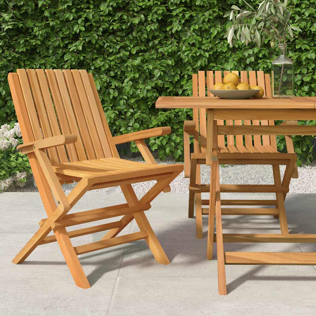 Klappstoler 2 stk 61x67x90 cm heltre teak