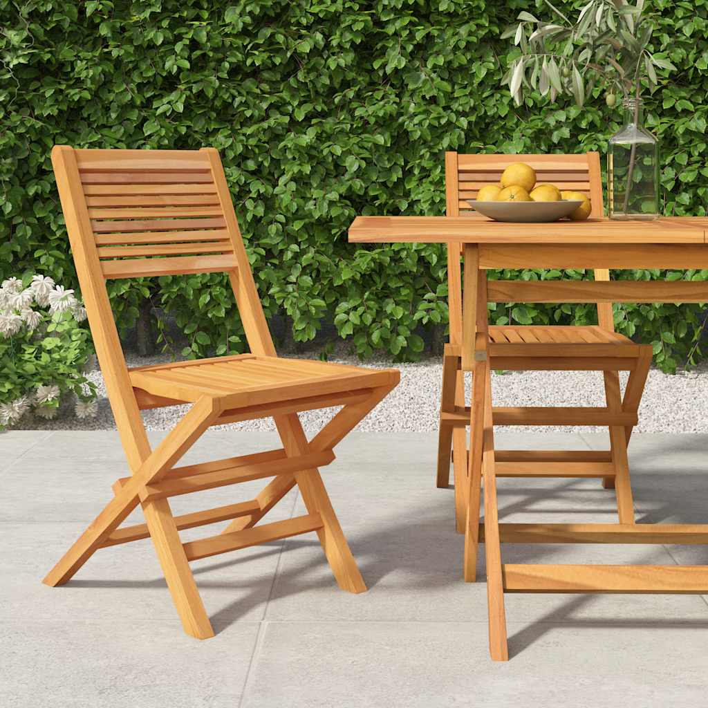Klappstoler 2 stk 47x62x90 cm heltre teak