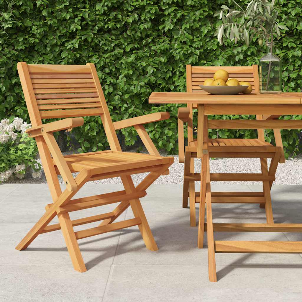 Klappstoler 2 stk 55x62x90 cm heltre teak