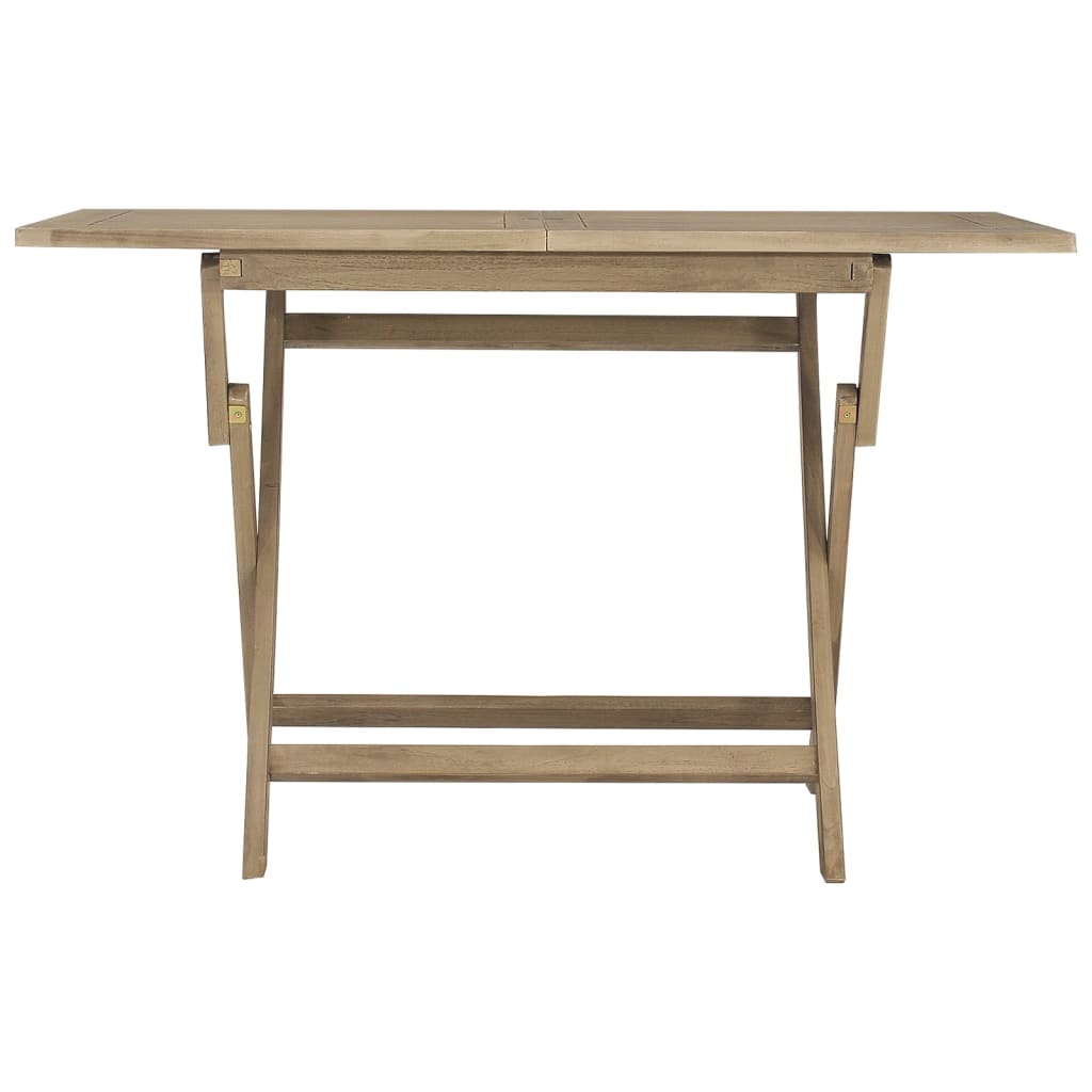 Sammenleggbart hagebord grå 120x70x75 cm heltre teak