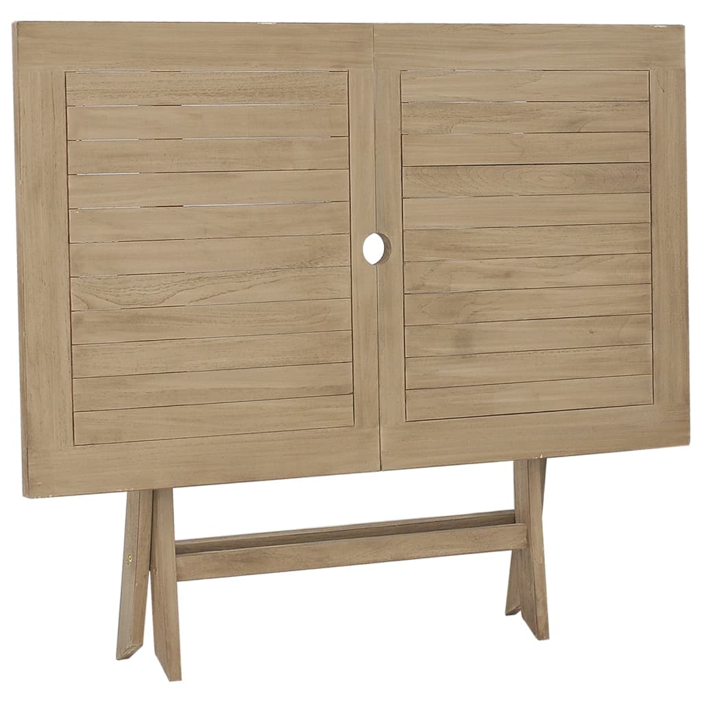Sammenleggbart hagebord grå 120x70x75 cm heltre teak