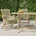 Klappstoler 2 stk grå 56x61x89 cm heltre teak